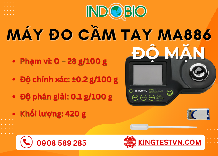 Máy đo độ mặn Milwaukee MA886